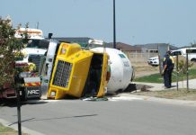 Tight turn tips truck