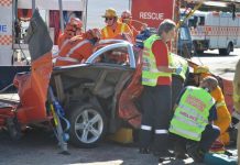 Collision blocks highway