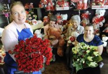 Red roses signal love