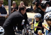 Cadel pedalling road safety