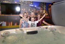 Family bubbles with spa excitement