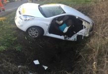 Woman trapped in drain crash