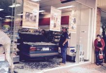 Lucky escape as car crashes through post office