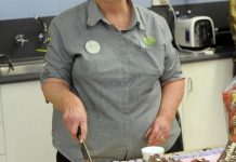 Long service, broad smile