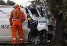 Emergency crews rush to free man in Bunyip crash