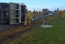Truck slide crash raises a stink