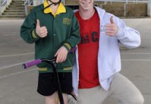 Students scoot for fitness march