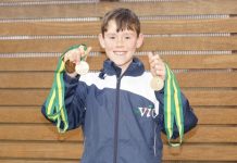 An early slip but Bailley claims the gold