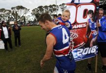 He is red, white and blue