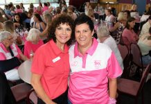 Pink ladies shine through the gloom