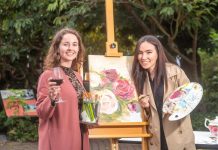 Locals indulge in food and wine