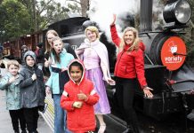 Joyful day on Puffing Billy