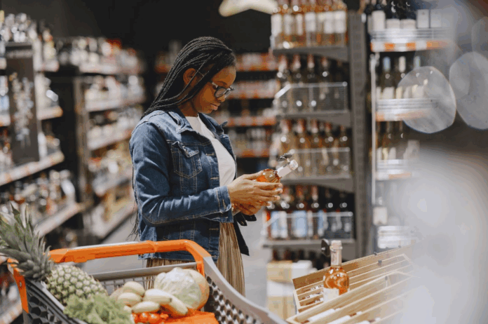 Woman shopping grocery