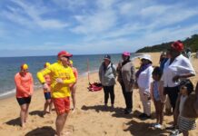 Between the flags: new-arrivals get tips on water-safety